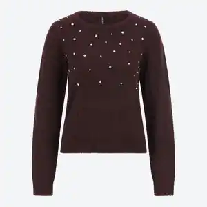 Damen-Pullover mit Glitzersteinen
