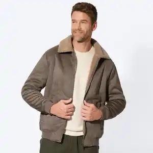 Herren-Bomberjacke mit Teddy-Kragen