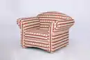 Bild 2 von Better Home Polstersessel Loretta, ca. 110 x 84 x 84 cm – Rot gestreift & Blumenmuster