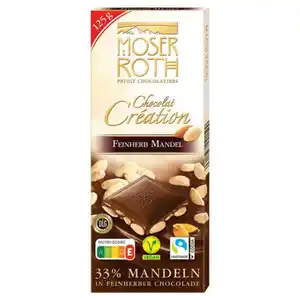 MOSER ROTH Chocolat Création 125 g, Feinherb Mandel