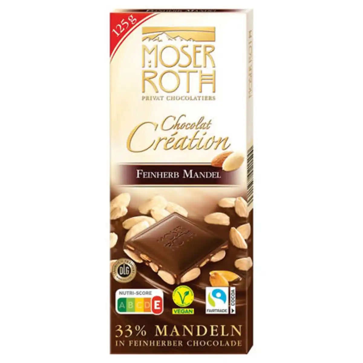 Bild 1 von MOSER ROTH Chocolat Création 125 g, Feinherb Mandel
