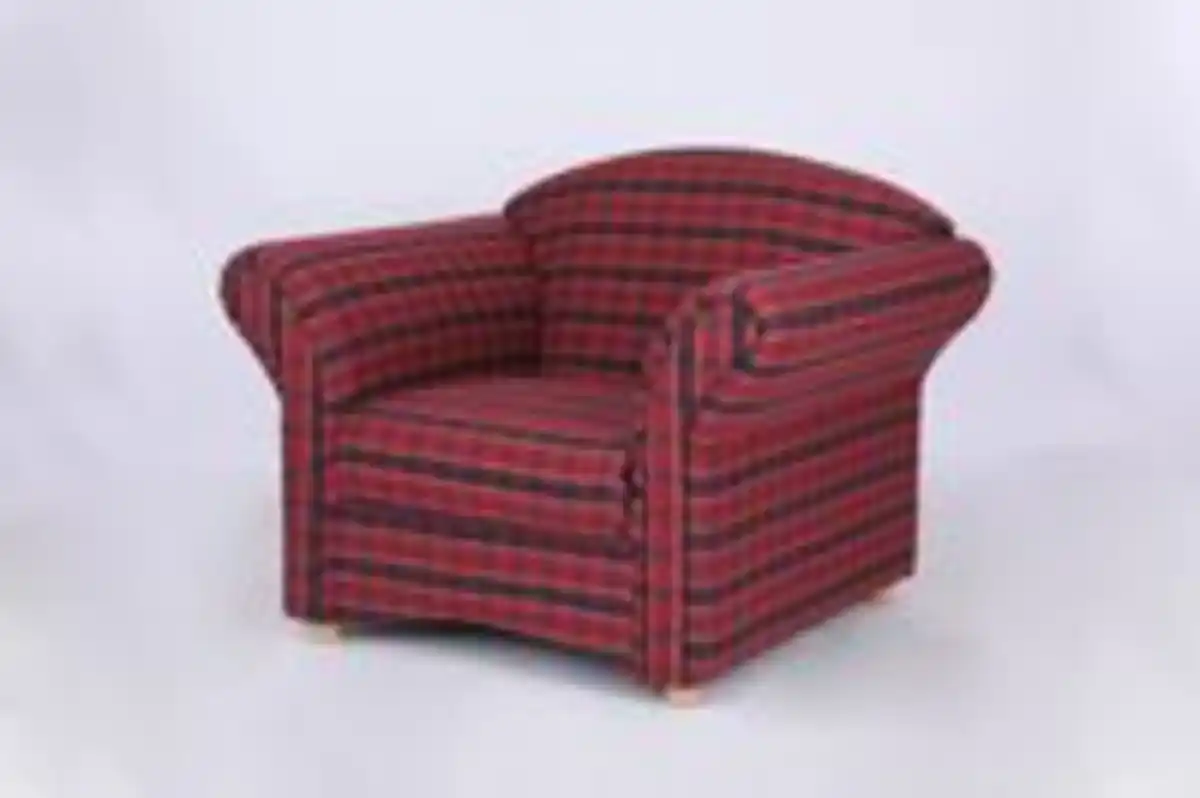 Bild 2 von Better Home Polstersessel Loretta, ca. 110 x 84 x 84 cm – Rot Kariert