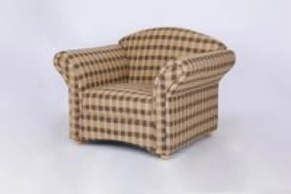 Bild 3 von Better Home Polstersessel Loretta, ca. 110 x 84 x 84 cm – Kariert & Braun