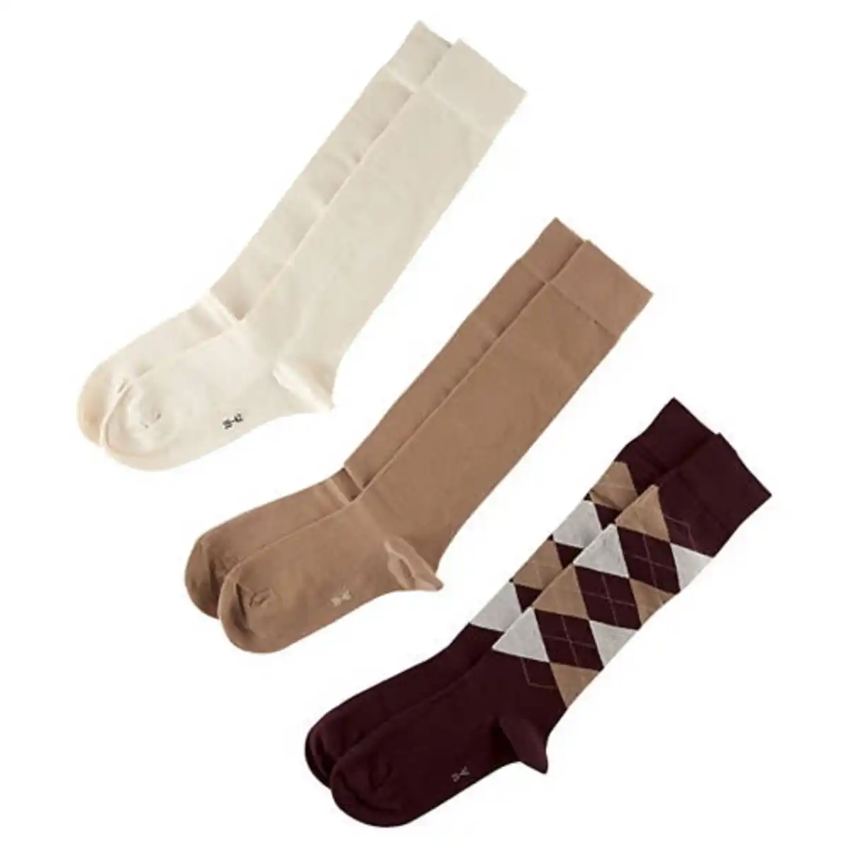 Bild 1 von UP2FASHION WOMEN Damen Kniestrümpfe 3er-Set, Beige, 35/38