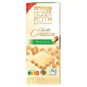 MOSER ROTH Chocolat Création 125 g, Weiße Schokolade Nuss