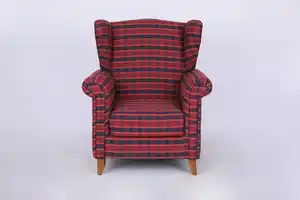 Better Home Polstersessel Loretta, ca. 86 x 81 x 105 cm – Rot Kariert