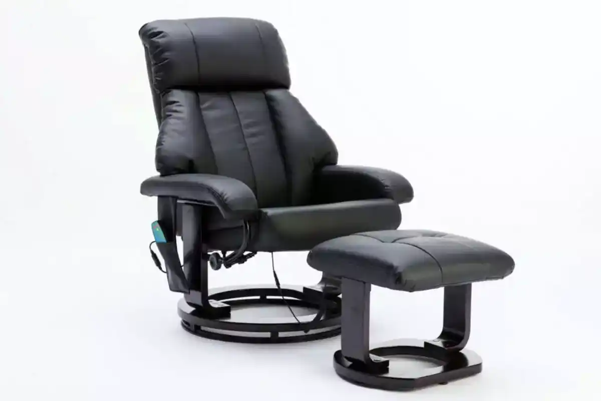 Bild 1 von Happy Home Massagesessel mit Fußhocker & Heizfunktion - Schwarz