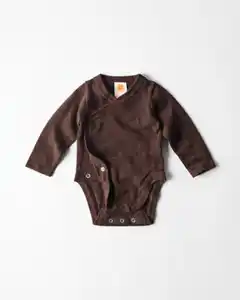 Mitwachsender Newborn-Wickelstrampler aus Merinowolle braun