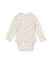 Bild 3 von Baby-Strampler zum Mitwachsen, gerippt, mit Blumen eierschalenfarben