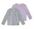 Bild 1 von 2 Kinder-Langarm-Shirts mit Merinowolle, lila und grau