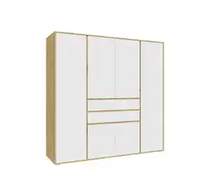 xonox Kleiderschrank »Mora«, 4-türig, Eichenoptik-weiß