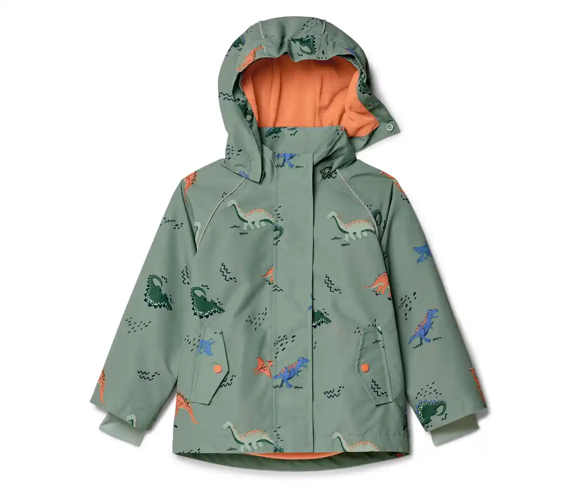 Bild 1 von Kinder-Thermo-Regenjacke mit Fleecefutter, Dino