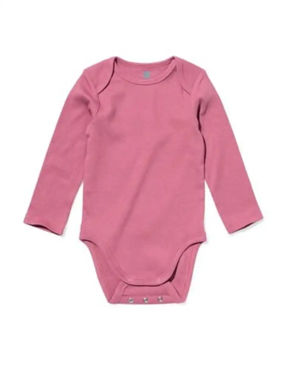 Bild 1 von Mitwachsender Baby-Strampler, LENZING™ ECOVERO™, gerippt dunkelrosa