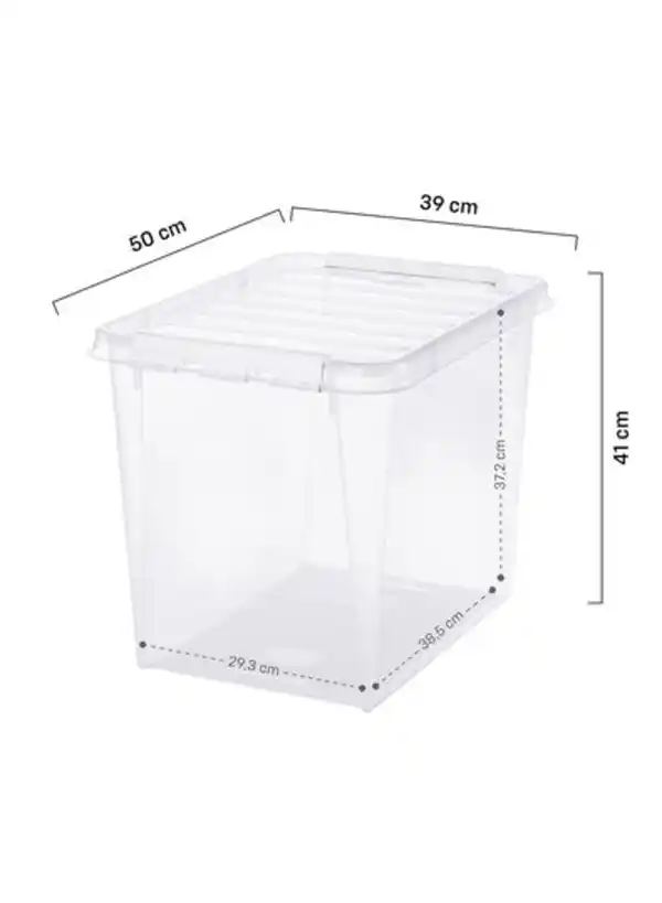 Bild 2 von Ordnungsbox London, 52 Liter, transparent 50 x 39 x 41 cm