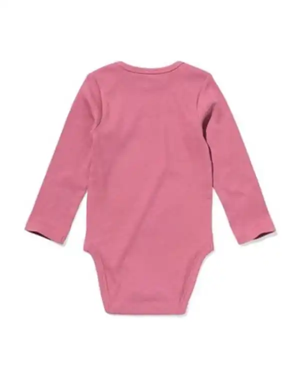 Bild 2 von Mitwachsender Baby-Strampler, LENZING™ ECOVERO™, gerippt dunkelrosa