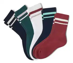 5 Paar Kinder-Tennissocken, farbig