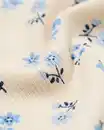 Bild 2 von Baby-Strampler zum Mitwachsen, gerippt, mit Blumen eierschalenfarben