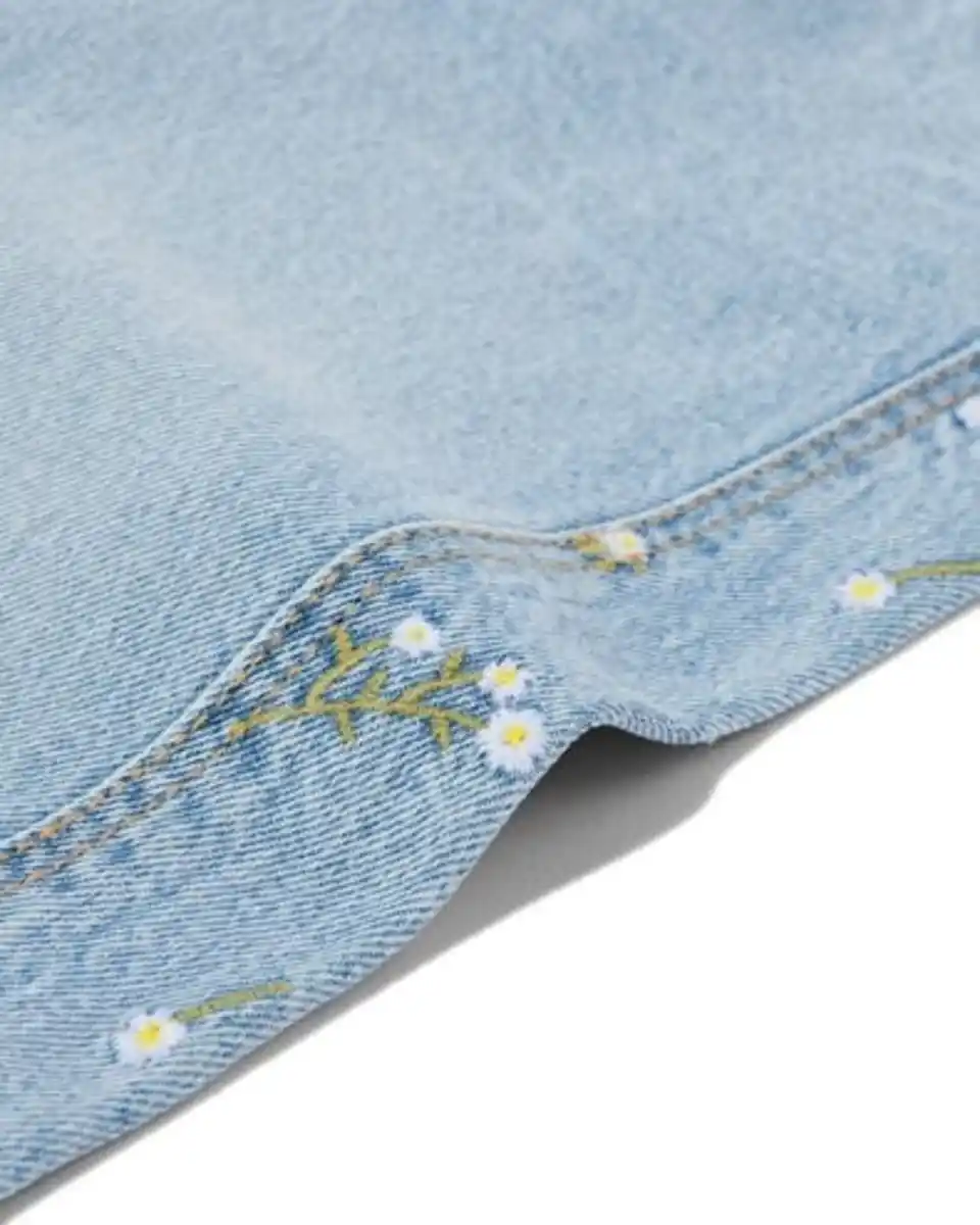 Bild 3 von Kinderjeans, Wide-Fit, Blumen jeansfarben