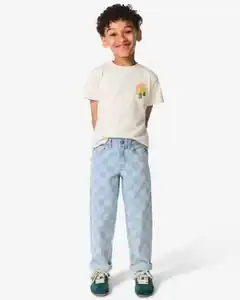 Kinderhose, Regular Fit, kariert blau