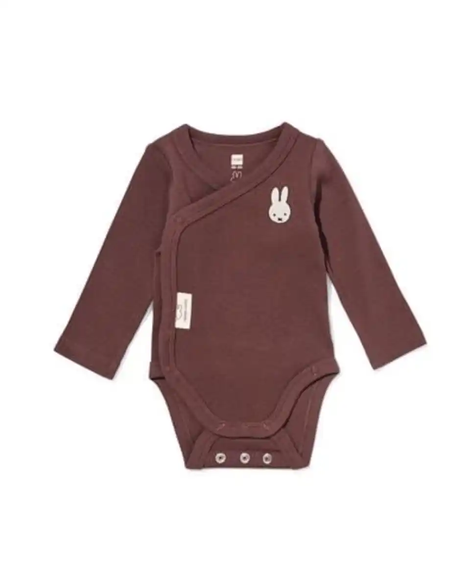 Bild 1 von Miffy-Babystrampler zum Mitwachsen mit Rippenstruktur braun