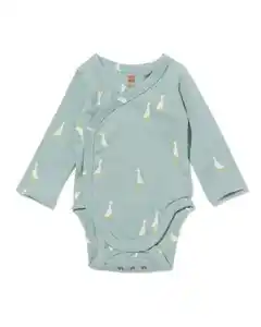 Baby-Wickelstrampler zum Mitwachsen, Jersey, Gänsemuster hellblau