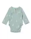 Bild 1 von Baby-Wickelstrampler zum Mitwachsen, Jersey, Gänsemuster hellblau