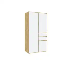 xonox Kleiderschrank »Mora«, 3-türig, Eichenoptik-weiß