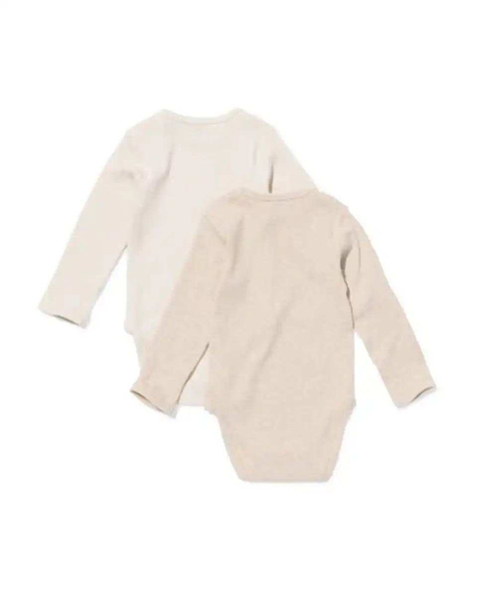 Bild 3 von Babystrampler LENZING™ ECOVERO™, gerippt – 2 Stück naturfarben