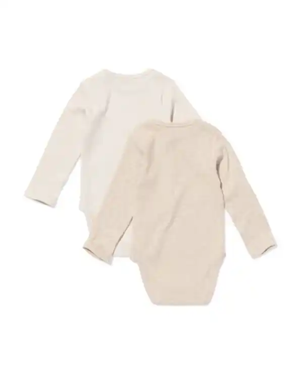 Bild 3 von Babystrampler LENZING™ ECOVERO™, gerippt – 2 Stück naturfarben