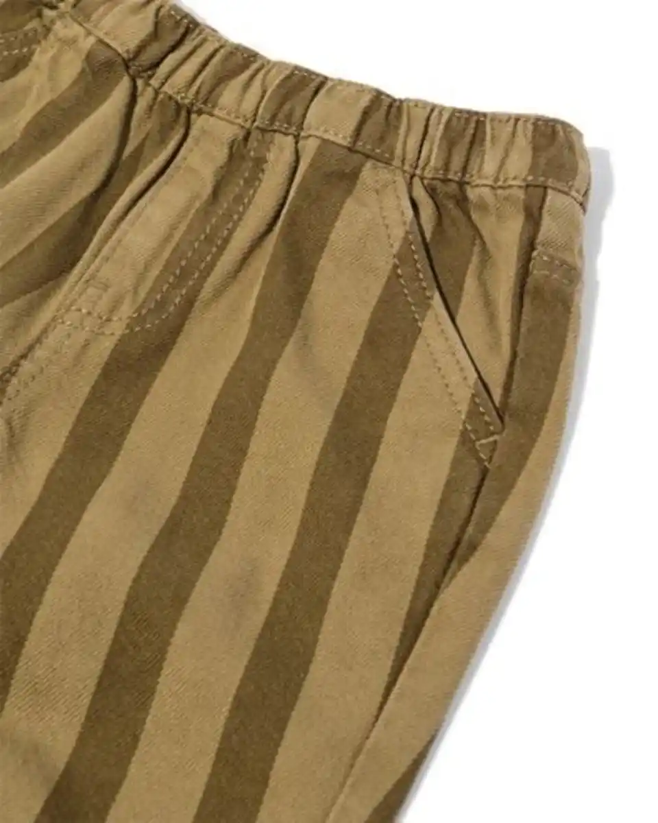 Bild 3 von Babyhose, bequeme Passform, gestreift olivgrün