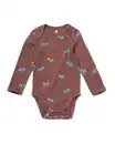 Bild 1 von Babystrampler LENZING™ ECOVERO™, gerippt, Tiermuster braun