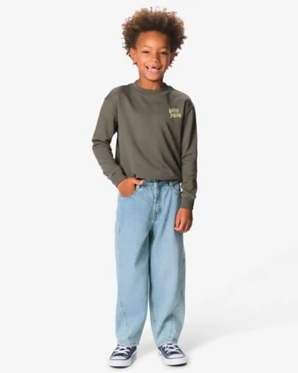 Bild 1 von Kinderjeans, Barrel Fit hellblau