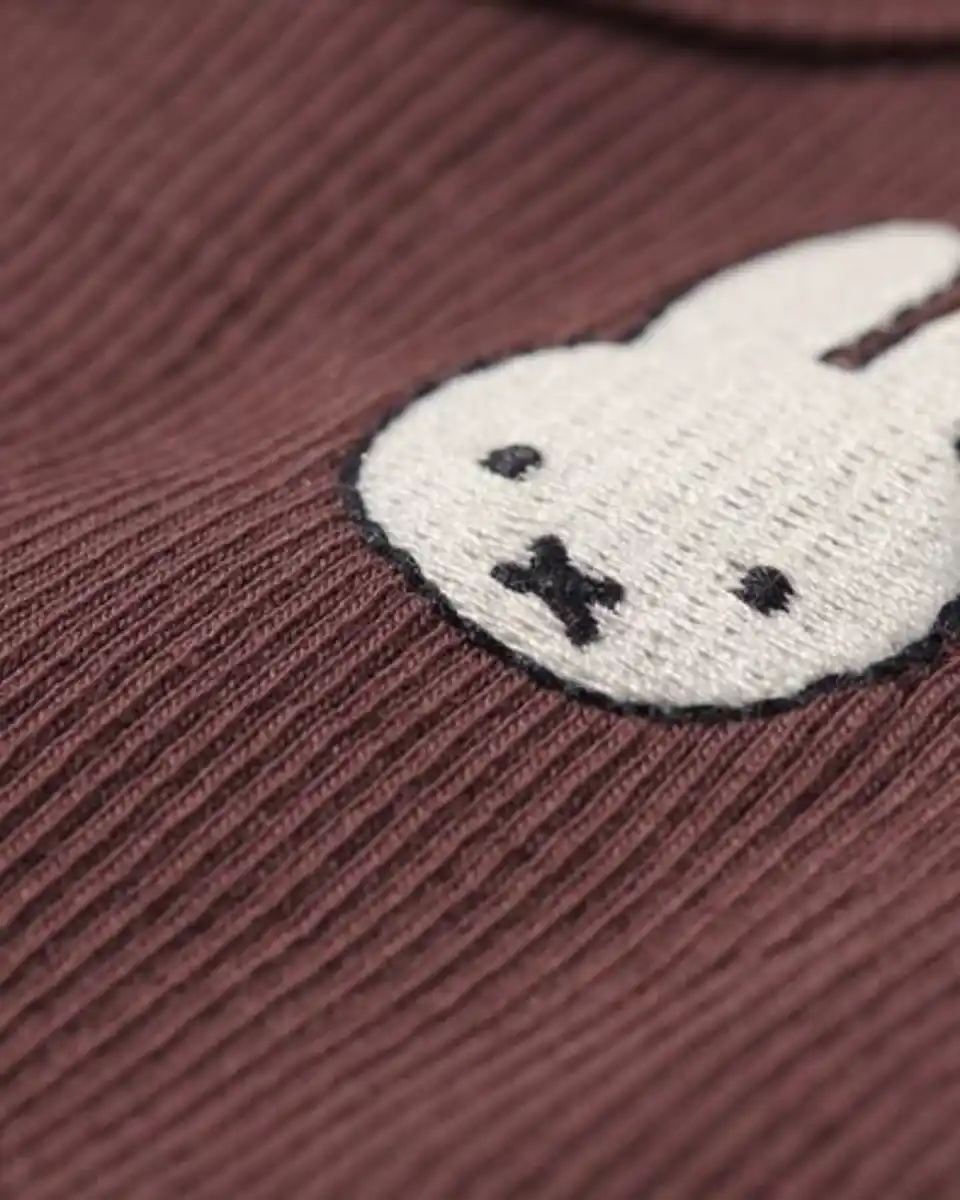 Bild 4 von Miffy-Babystrampler zum Mitwachsen mit Rippenstruktur braun