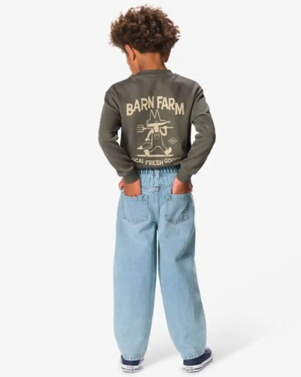 Bild 4 von Kinderjeans, Barrel Fit hellblau