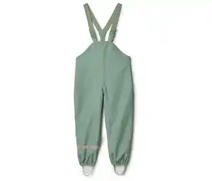 Kinder-Thermo-Regenhose mit Fleecefutter, salbeigrün