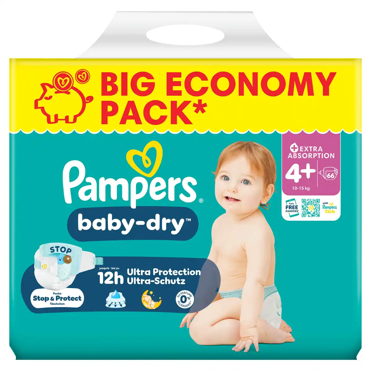 Bild 1 von Pampers Baby-Dry Windeln Gr. 4+, 66 Stk
