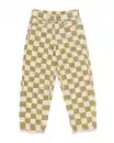 Bild 2 von Kinderhose, normale Passform, Blockmuster grün