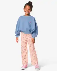 Kinderhose, weit, mit Blumen rosa