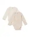 Bild 1 von Babystrampler LENZING™ ECOVERO™, gerippt – 2 Stück naturfarben