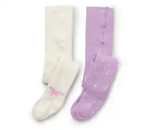 2 Kinder-Frottee-Strumpfhosen, lila