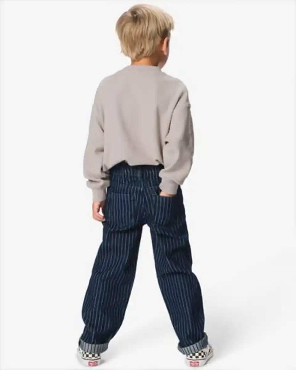 Bild 4 von Kinderjeans, Regular Fit, gestreift dunkelblau