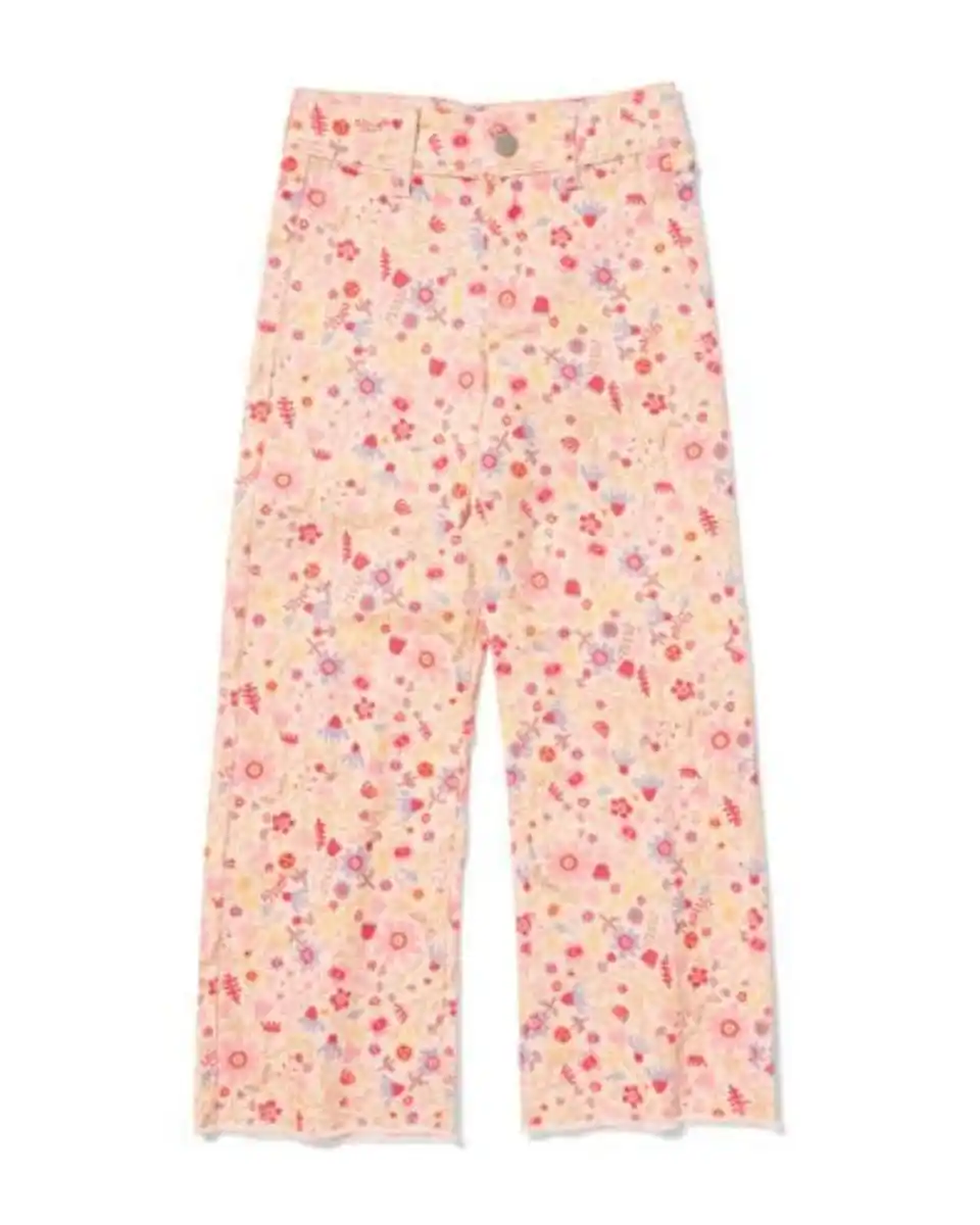 Bild 2 von Kinderhose, weit, mit Blumen rosa
