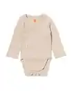 Bild 1 von Newborn-Wickelstrampler zum Mitwachsen, LENZING™ ECOVERO™, gerippt sandfarben