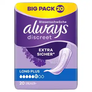 Always Discreet Inkontinenz Long Plus Big Pack, 20 Stk