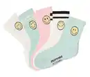 Bild 1 von 5 Paar Kinder-Tennissocken SMILEYWORLD®, weiß/rosa/salbeigrün