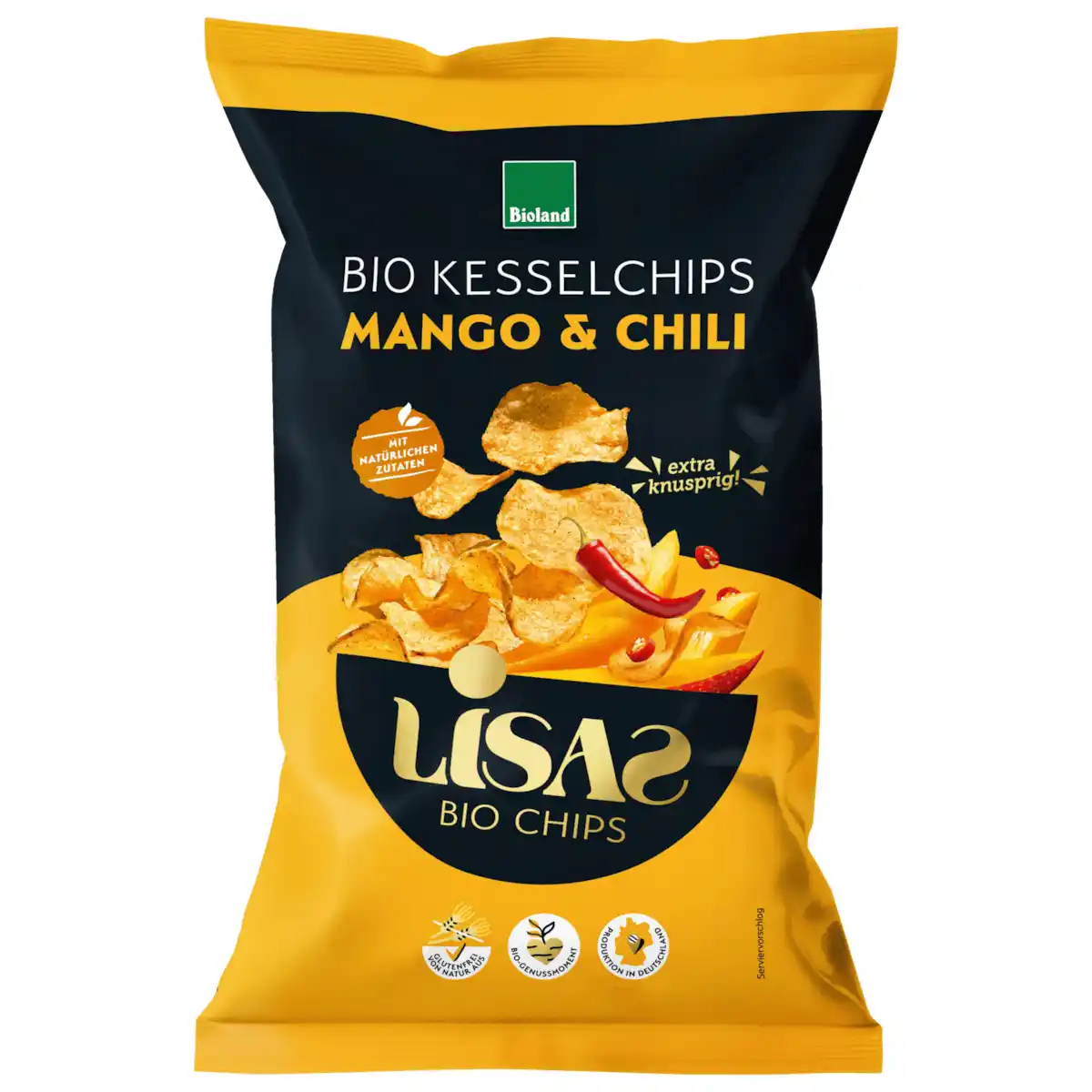 Bild 1 von Lisas Bio-Kesselchips Mango & Chili 115g