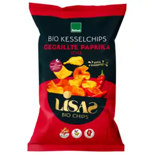 Lisas Bio-Kesselchips Gegrillte Paprika 115g
