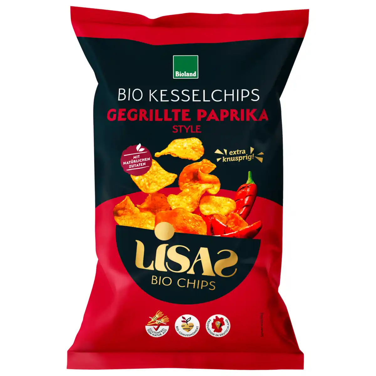 Bild 1 von Lisas Bio-Kesselchips Gegrillte Paprika 115g