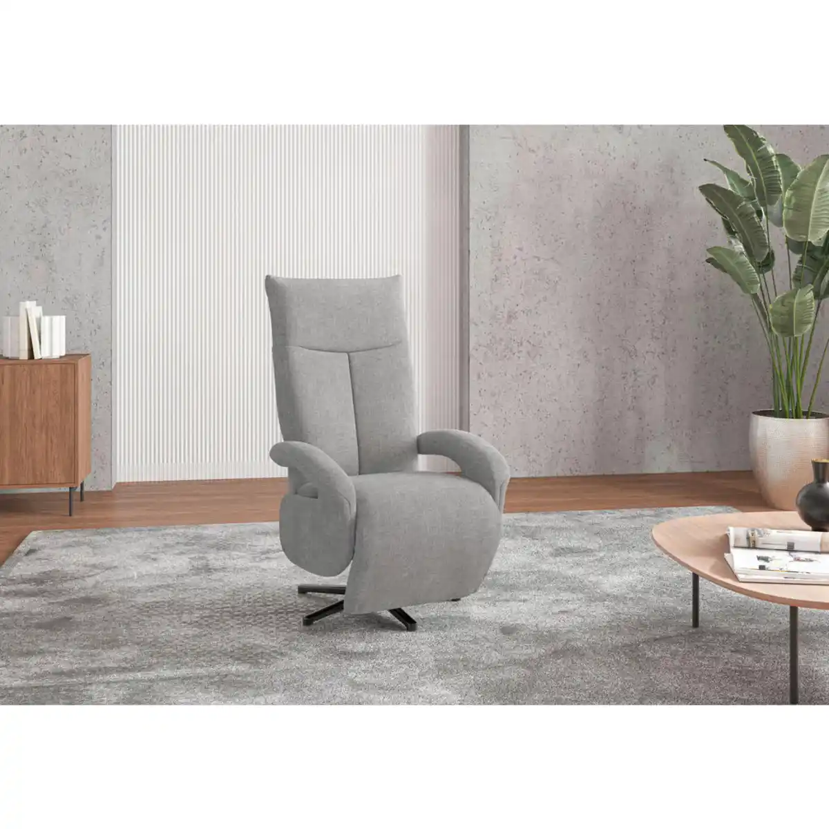 Bild 1 von Sit & More Sessel, Hellgrau, Metall, 74x112x82 cm, Goldenes M, Oeko-Tex® Standard 100, Made in Europe, DGM-Klimapakt, Sitzfläche 360° drehbar, gepolsterte Armlehnen, Wohnzimmer, Sessel, Sonstige S