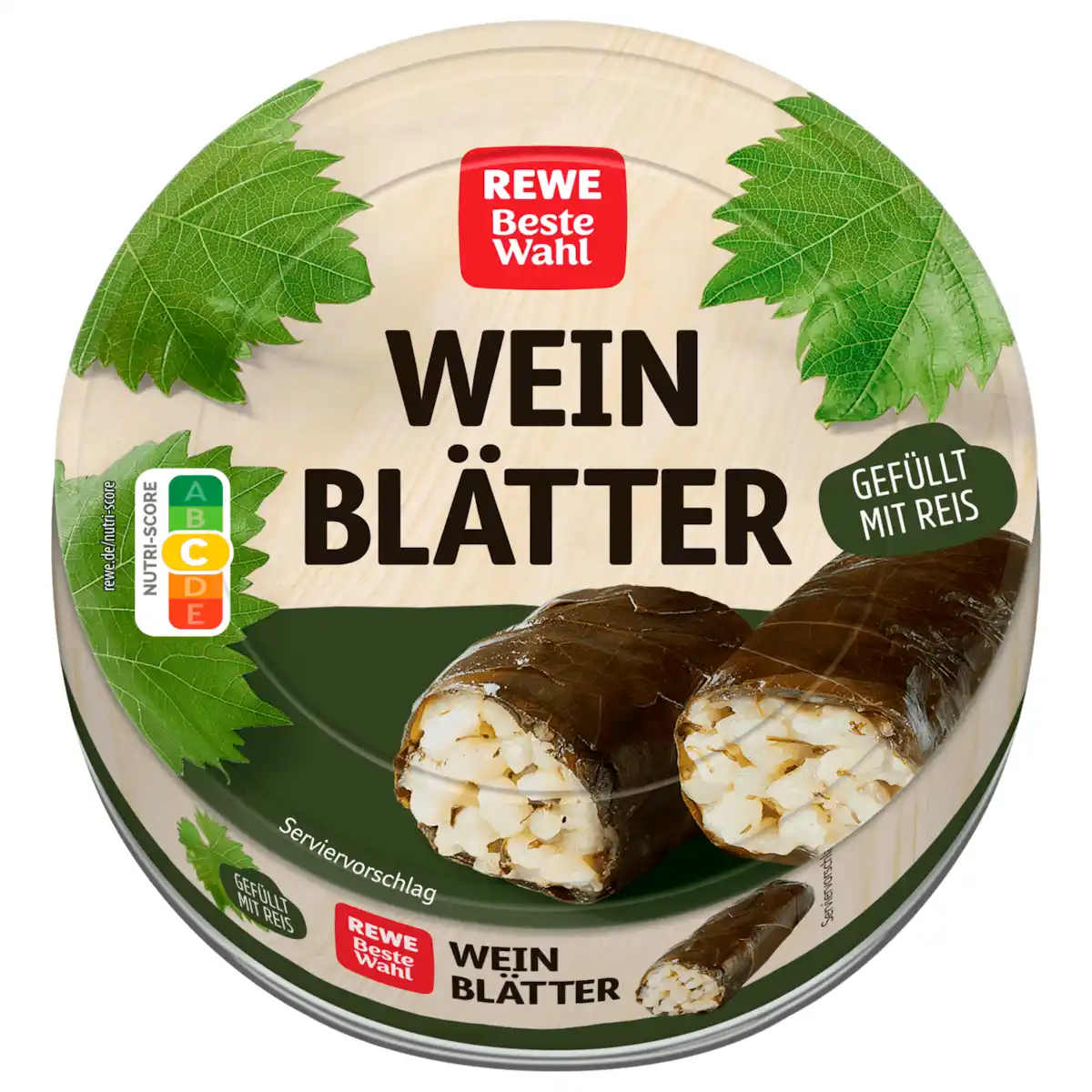 Bild 1 von REWE Beste Wahl Gefüllte Weinblätter mit Reis 200g